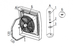 Универсальный кронштейн для водяного тепловентилятора